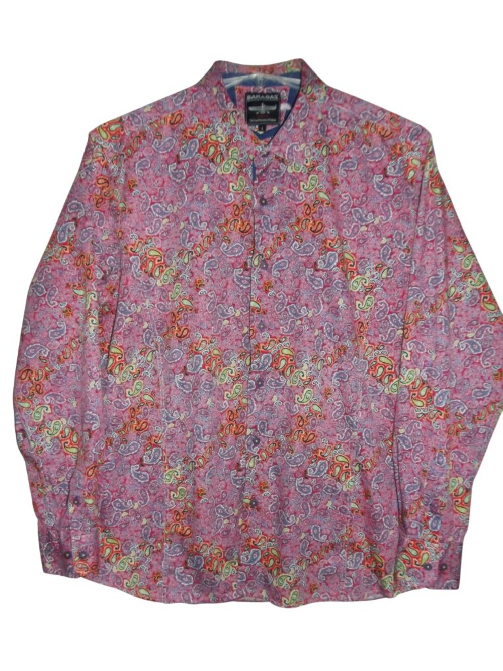 Barabas Shirt Mens Size Large Paisley Print Button Classic Fit long sleeve